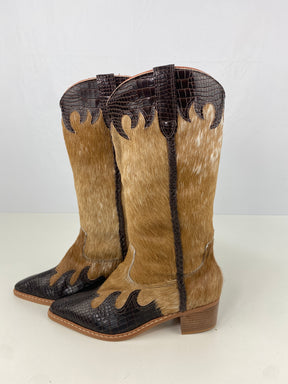 Bota de Couro Cano Longo | Tamanho 35
