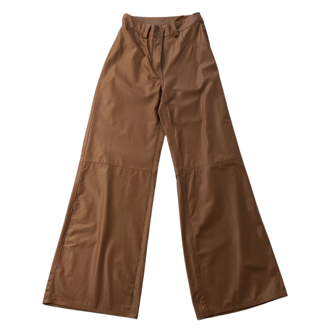 Calça de Couro Flare