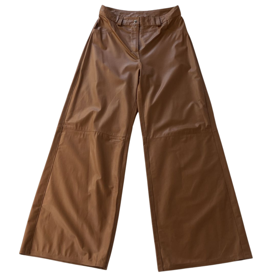 Calça de Couro Flare