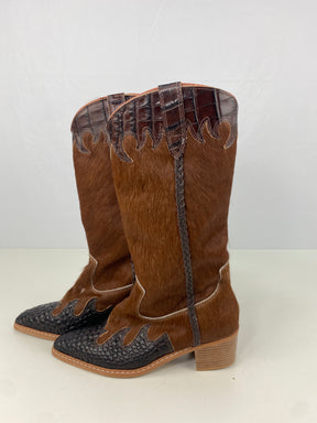 Bota de Couro Cano Longo | Tamanho 35