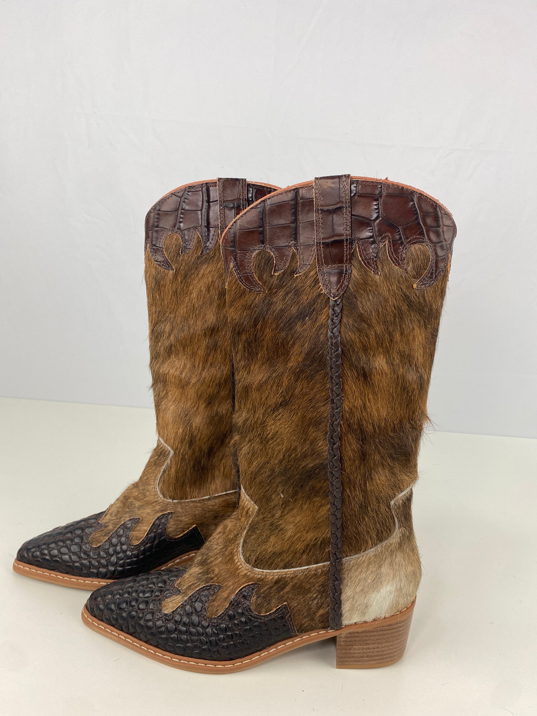 Bota de Couro Cano Longo | Tamanho 35