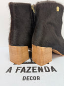 Bota Cano Curto Salto Bloco | Tamanho 38