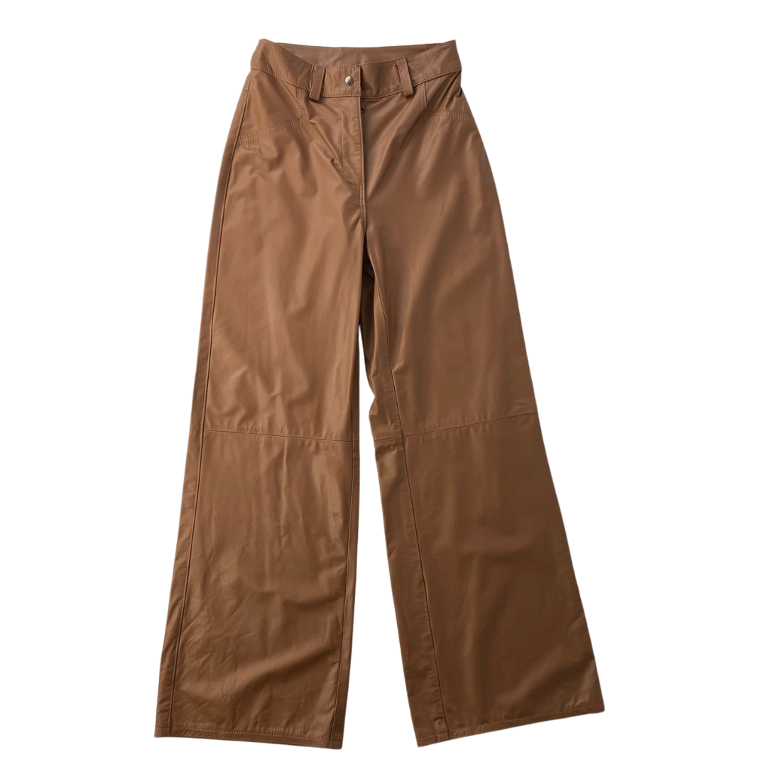 Calça de Couro Flare